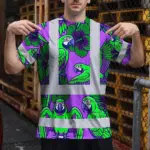 hi-vis-shirt-reflective-tapes-violet-green-parrot-custom-name-safety-b2242.webp