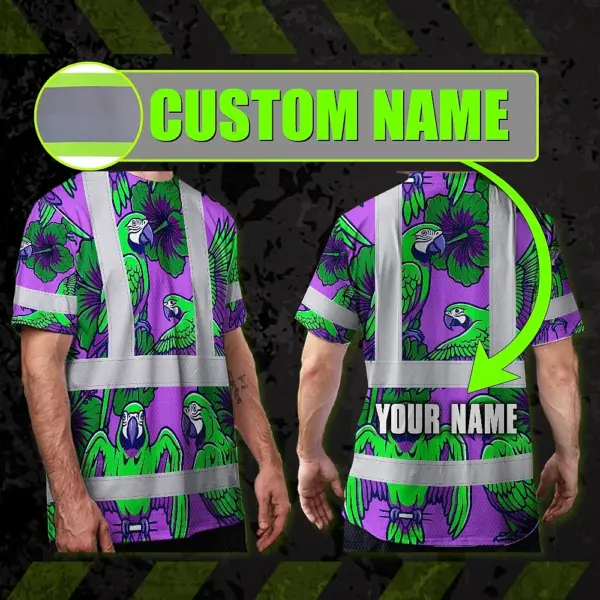 hi-vis-shirt-reflective-tapes-violet-green-parrot-custom-name-safety-bb841.webp