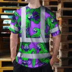 hi-vis-shirt-reflective-tapes-violet-green-parrot-custom-name-safety-d503d.webp