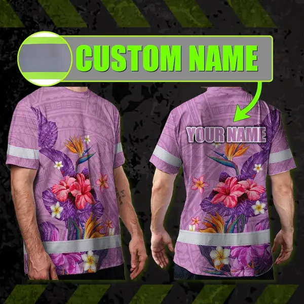 hi-vis-shirt-reflective-tapes-violet-neon-polynesian-and-flowers-6bdfb.webp