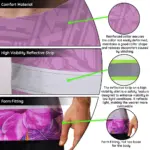 hi-vis-shirt-reflective-tapes-violet-neon-polynesian-and-flowers-921e8.webp
