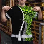 hi-vis-shirt-reflective-tapes-white-green-polynesian-tribal-custom-af256.webp
