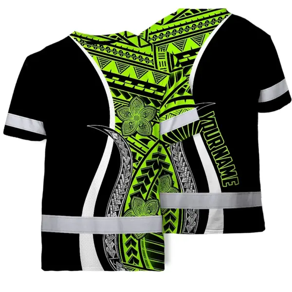hi-vis-shirt-reflective-tapes-white-green-polynesian-tribal-custom-b0594.webp