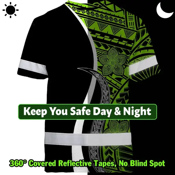 hi-vis-shirt-reflective-tapes-white-green-polynesian-tribal-custom-bbb33.webp