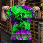 hi-vis-shirts-reflective-scratch-skull-green-violet-tie-dye-custom-0105f.webp