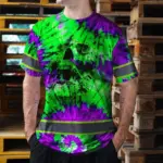 hi-vis-shirts-reflective-scratch-skull-green-violet-tie-dye-custom-dfc01.webp