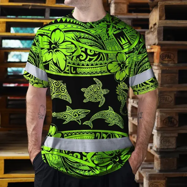 hi-vis-t-shirt-reflective-tapes-green-neon-hawaiian-polynesian-0b611.webp
