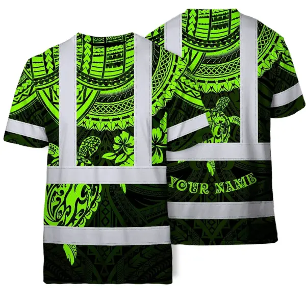 hi-vis-t-shirt-reflective-tapes-green-turtle-flower-hawaiian-179b1.webp