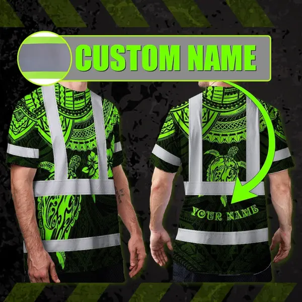 hi-vis-t-shirt-reflective-tapes-green-turtle-flower-hawaiian-61bee.webp