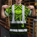 hi-vis-t-shirt-reflective-tapes-octopus-hawaiian-polynesian-tribal-b1082.webp