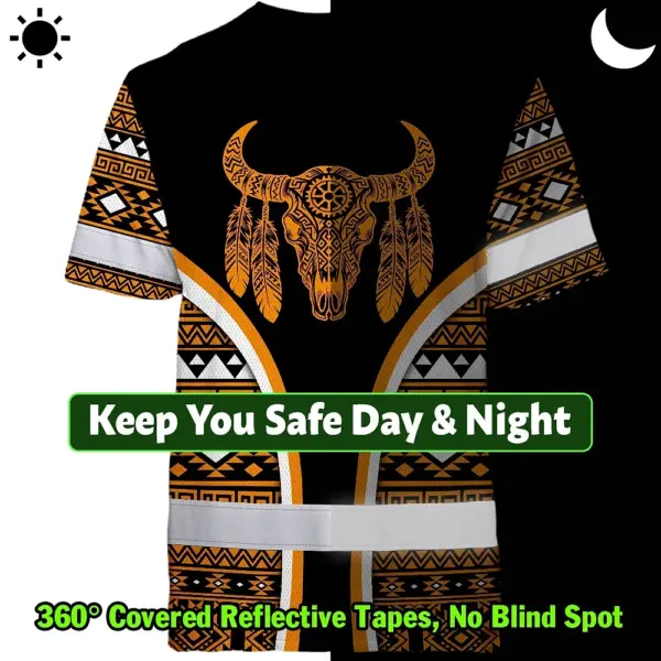 hi-vis-t-shirt-reflective-tapes-orange-neon-skull-native-custom-name-53c88.webp