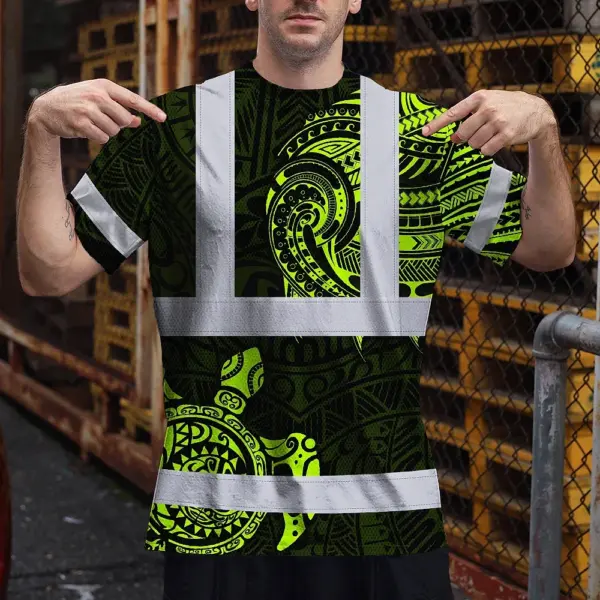 hi-vis-t-shirt-reflective-tapes-sea-turtle-hawaiian-polynesian-2a003.webp