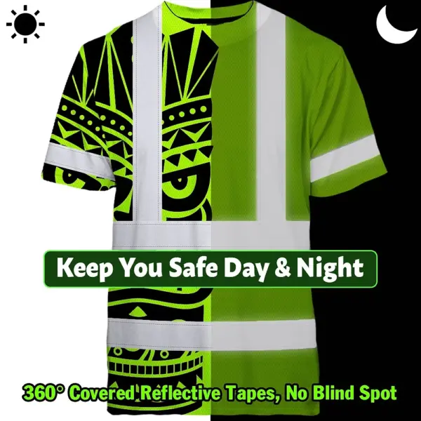 hi-vis-t-shirt-reflective-tapes-tiki-hawaiian-polynesian-tribal-ec333.webp