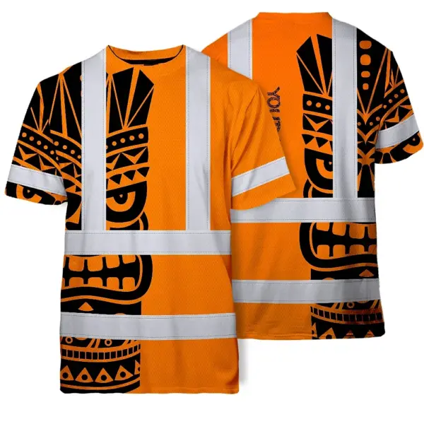 hi-vis-t-shirt-reflective-tapes-tiki-orange-neon-polynesian-tribal-39886.webp