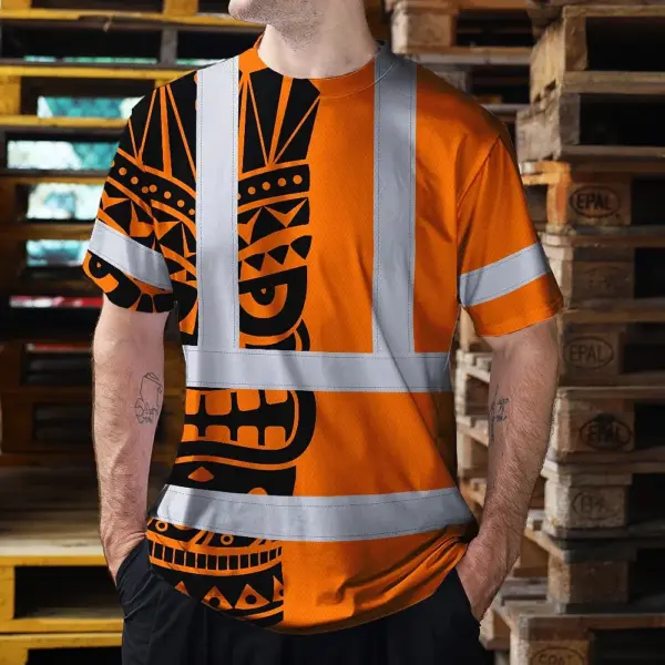hi-vis-t-shirt-reflective-tapes-tiki-orange-neon-polynesian-tribal-9b2cb.webp