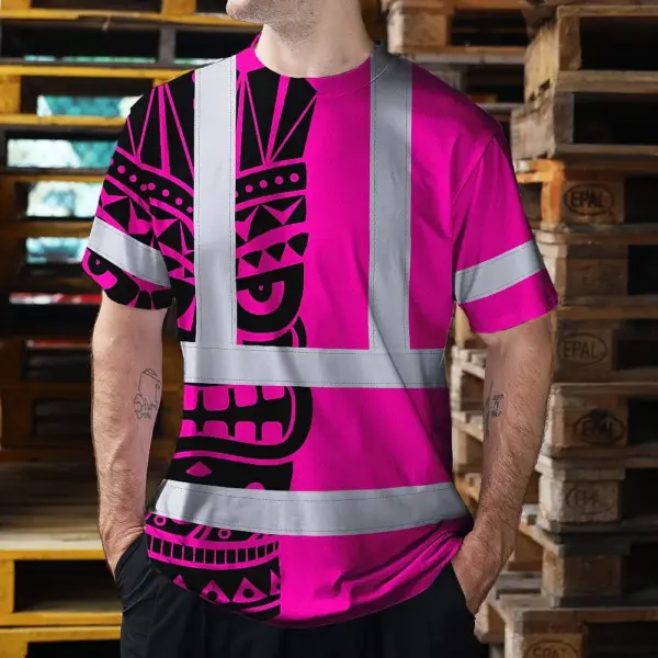 hi-vis-t-shirt-reflective-tapes-tiki-pink-neon-polynesian-tribal-6c822.webp