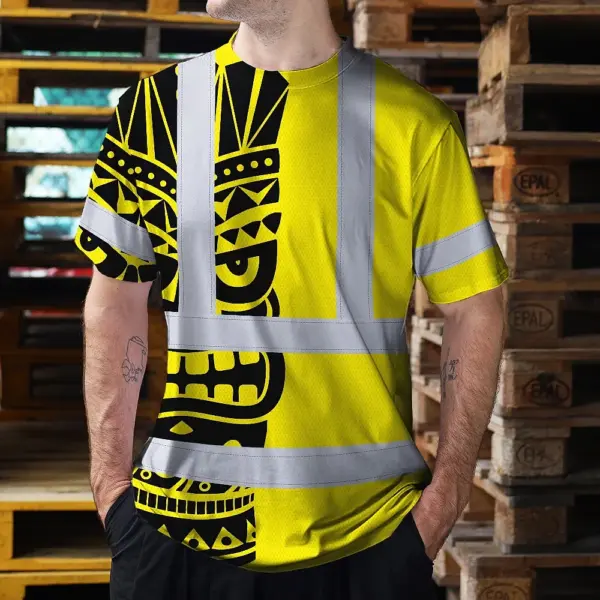 hi-vis-t-shirt-reflective-tapes-tiki-yellow-neon-polynesian-tribal-09f4d.webp
