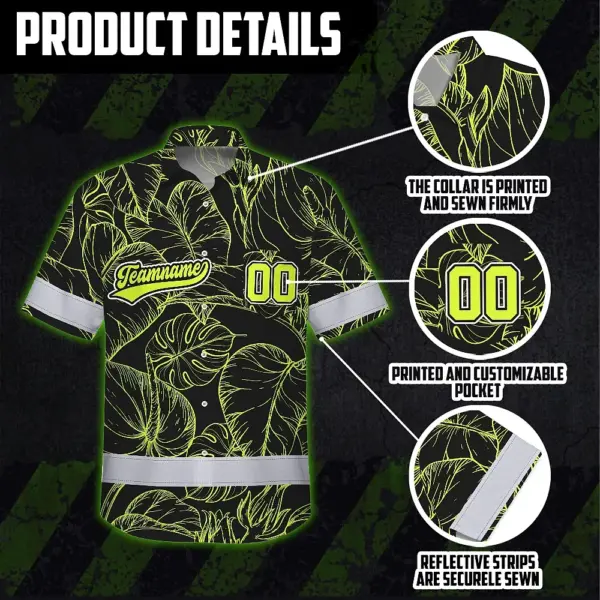 hi-vis-team-hawaiian-shirt-reflective-tapes-black-green-leaf-custom-ad4db.webp