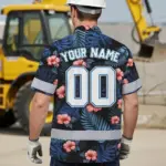 hi-vis-team-hawaiian-shirt-reflective-tapes-blue-pink-flower-custom-a6258.webp