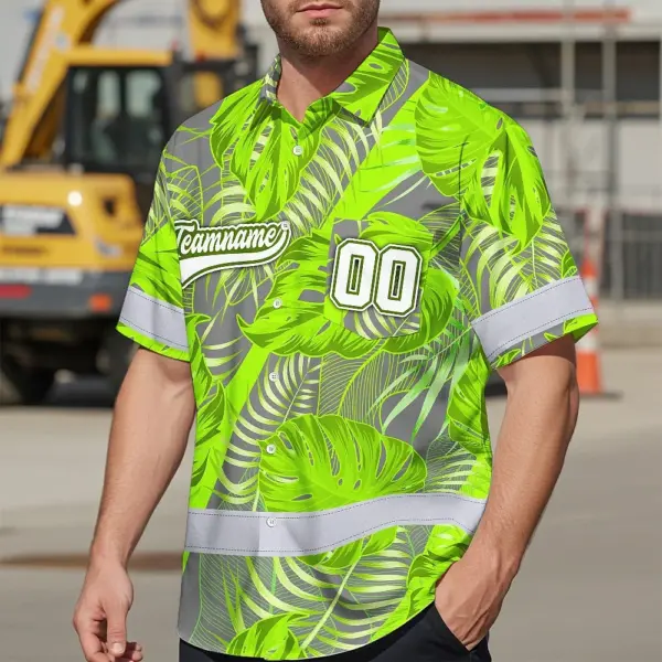 hi-vis-team-hawaiian-shirt-reflective-tapes-green-gray-leaf-custom-c7901.webp