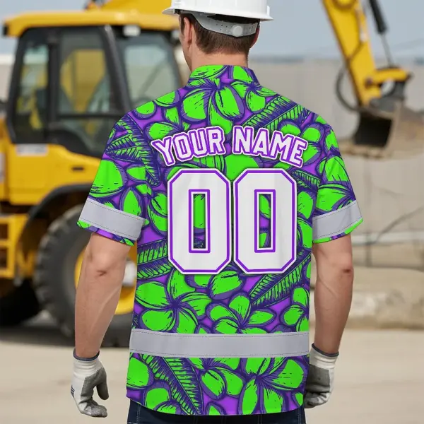 hi-vis-team-hawaiian-shirt-reflective-tapes-green-violet-flower-4ce99.webp