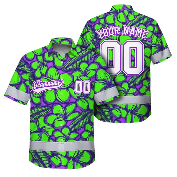 hi-vis-team-hawaiian-shirt-reflective-tapes-green-violet-flower-9c488.webp