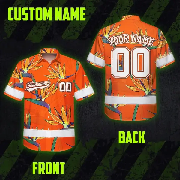 hi-vis-team-hawaiian-shirt-reflective-tapes-orange-flower-custom-9f631.webp