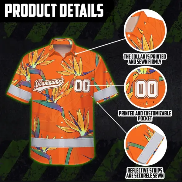 hi-vis-team-hawaiian-shirt-reflective-tapes-orange-flower-custom-f1b8b.webp