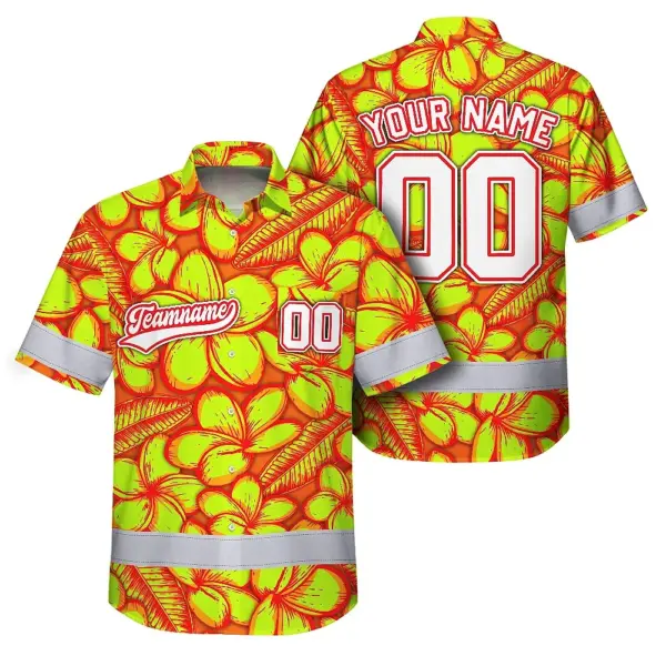 hi-vis-team-hawaiian-shirt-reflective-tapes-orange-lime-flower-af949.webp