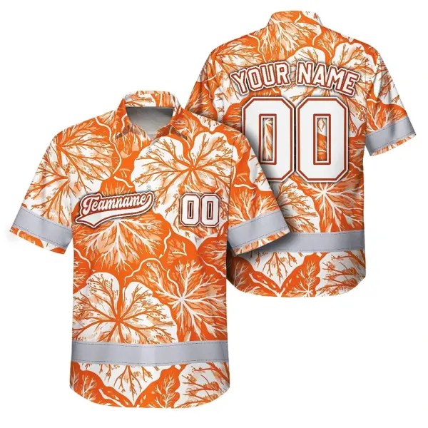 hi-vis-team-hawaiian-shirt-reflective-tapes-orange-white-leaf-custom-d66c6.webp
