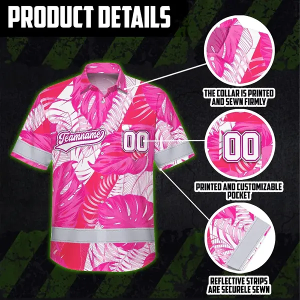 hi-vis-team-hawaiian-shirt-reflective-tapes-pink-white-flower-custom-5be4c.webp