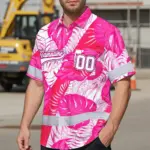 hi-vis-team-hawaiian-shirt-reflective-tapes-pink-white-flower-custom-9c958.webp