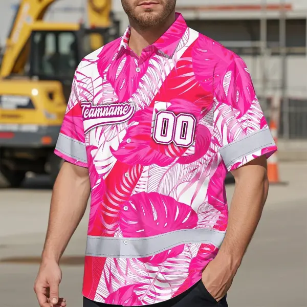 hi-vis-team-hawaiian-shirt-reflective-tapes-pink-white-flower-custom-9c958.webp