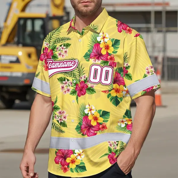 hi-vis-team-hawaiian-shirt-reflective-tapes-yellow-pink-flower-36df7.webp