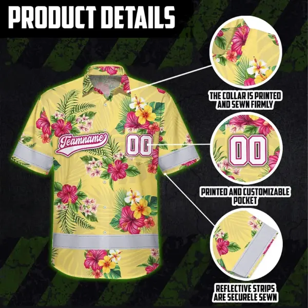 hi-vis-team-hawaiian-shirt-reflective-tapes-yellow-pink-flower-931ab.webp
