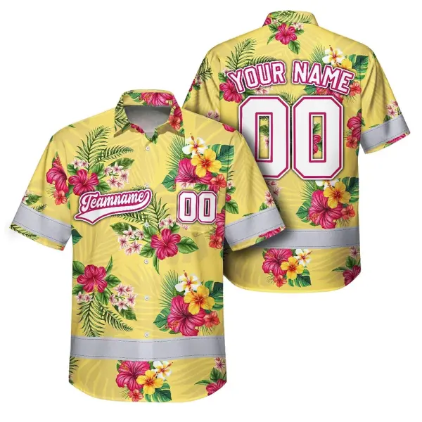 hi-vis-team-hawaiian-shirt-reflective-tapes-yellow-pink-flower-f4443.webp