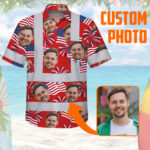 Hi-Vis-Hawaiian-Shirt-Reflective-Tapes-US-Flag-Blue-Red-3-Custom-Name-And-Image-Safety-Workwear-For-Workers,-Truckers,-Operators-2