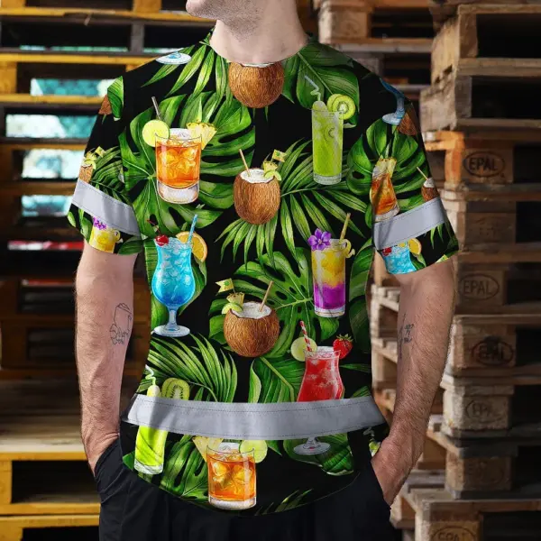 hi-vis-t-shirt-reflective-tapes-green-flower-drink-tropical-custom-4211e.webp