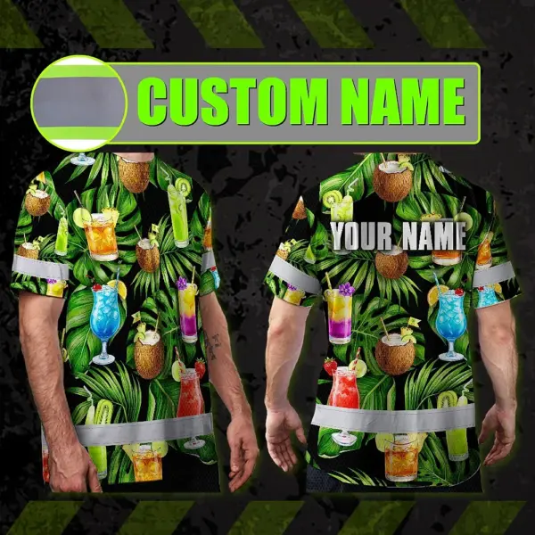 hi-vis-t-shirt-reflective-tapes-green-flower-drink-tropical-custom-62a4c.webp