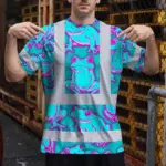 hi-vis-t-shirt-reflective-tapes-pink-and-blue-neon-frog-custom-name-389e1.webp