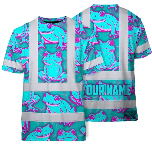 hi-vis-t-shirt-reflective-tapes-pink-and-blue-neon-frog-custom-name-c2abc.webp