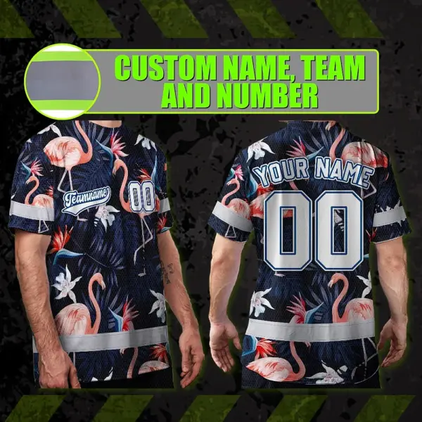 hi-vis-team-t-shirt-reflective-tapes-pink-flamingo-custom-name-and-a3f9d.webp