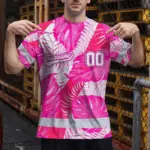 hi-vis-team-t-shirt-reflective-tapes-pink-white-flower-custom-name-95bed.webp