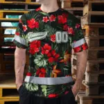 hi-vis-team-t-shirt-reflective-tapes-red-flower-custom-name-and-b723e.webp