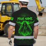 Hi-Vis-Hawaiian-Shirt-Pattern-Skull-Reflective-Safety-Workwear-For-Skull-Lovers,-Workers,-Runners,-Truckers-4