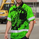 Hi-Vis-Hawaiian-Shirt-Reflective-Green-Neon-Ripping-Off-Skull-Custom-Name-for-Workers,-Truckers-3
