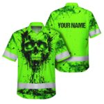 Hi-Vis-Hawaiian-Shirt-Reflective-Green-Neon-Vintage-Skull-Custom-Name-Safety-Workwear-For-Runners,-Skull-Lover,-Trucker-1