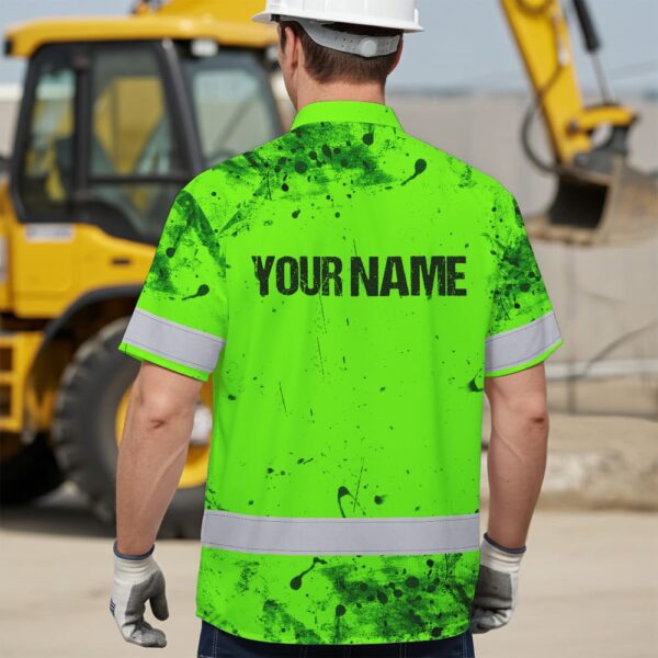 Hi-Vis-Hawaiian-Shirt-Reflective-Green-Neon-Vintage-Skull-Custom-Name-Safety-Workwear-For-Runners,-Skull-Lover,-Trucker-4