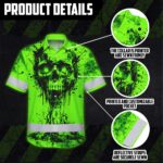 Hi-Vis-Hawaiian-Shirt-Reflective-Green-Neon-Vintage-Skull-Custom-Name-Safety-Workwear-For-Runners,-Skull-Lover,-Trucker-6
