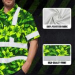 Hi-Vis-Hawaiian-Shirt-Reflective-Tapes-Green-Lime-Lilies-Custom-Name-Safety-Workwear-For-Workers,-Truckers,-Operators-FEATURE2